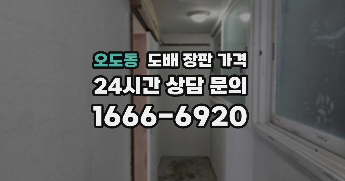 오도동 도배 장판 가격