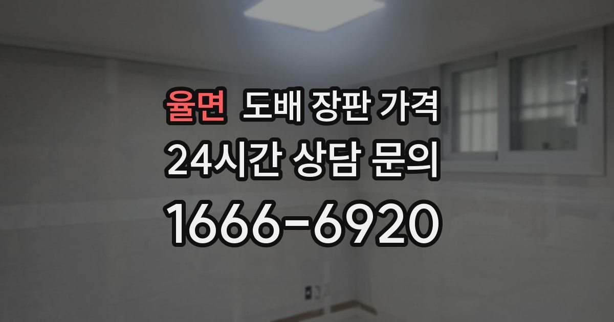 율면 도배 장판 가격