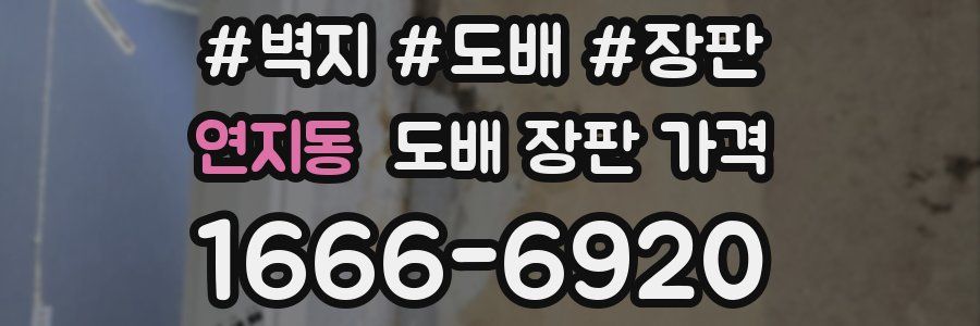 연지동 도배 장판 가격