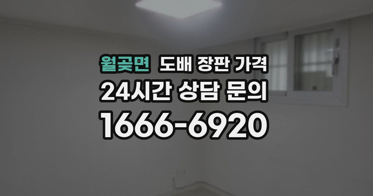 월곶면 도배 장판 가격