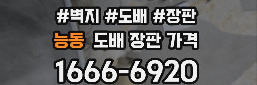 능동 도배 장판 가격