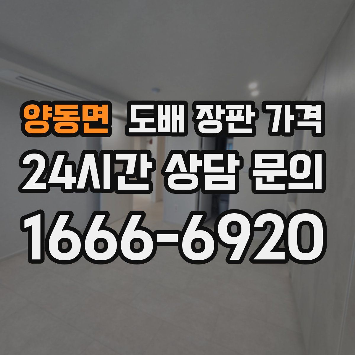 양동면 도배 장판 가격