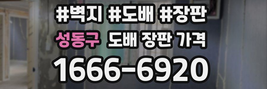 성동구 도배 장판 가격
