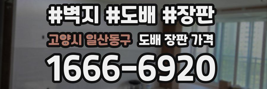 고양시 일산동구 도배 장판 가격