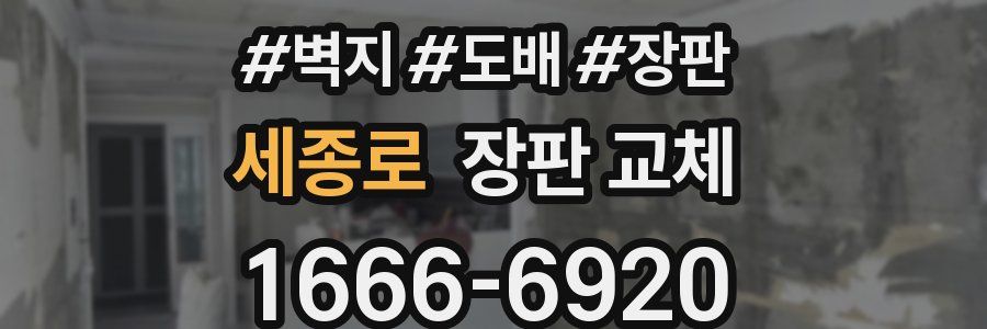 세종로 장판 교체