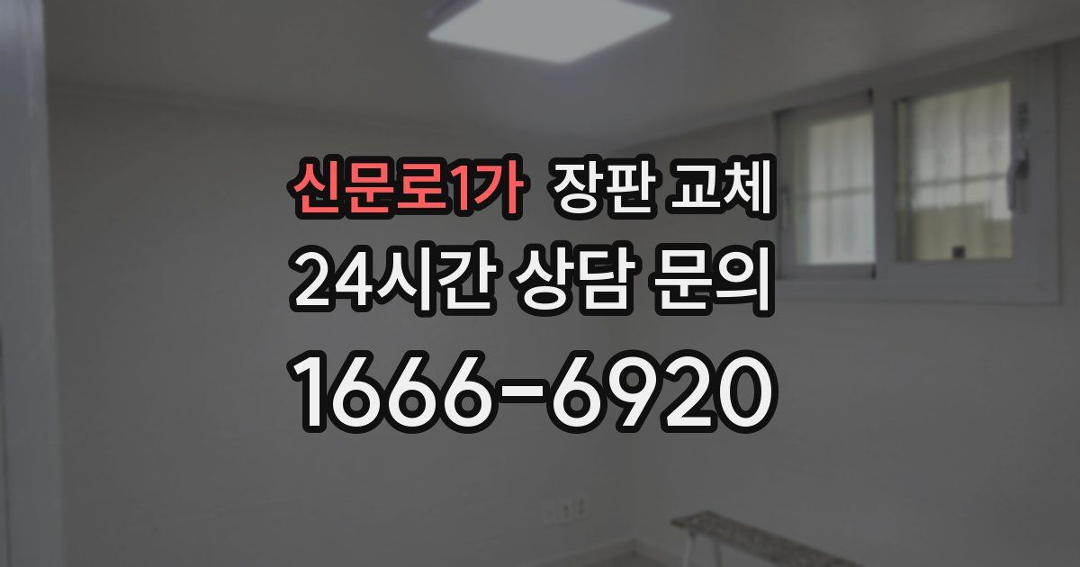 신문로1가 장판 교체