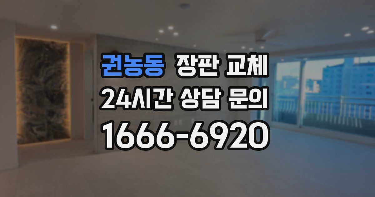 권농동 장판 교체