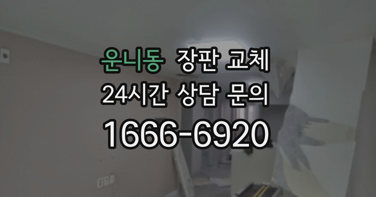 운니동 장판 교체