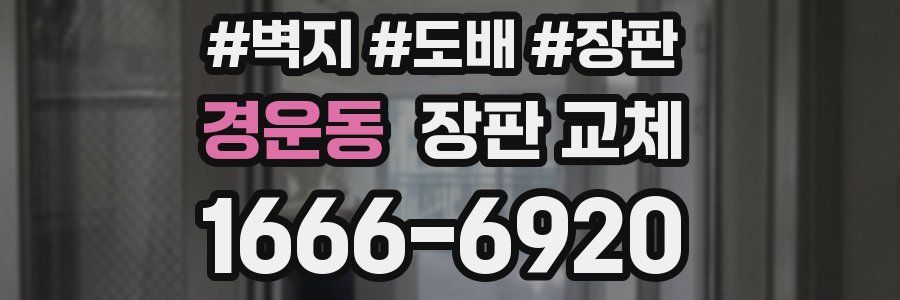 경운동 장판 교체