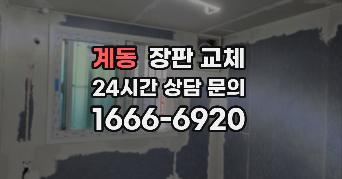 계동 장판 교체