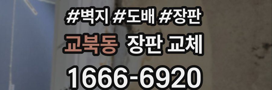 교북동 장판 교체