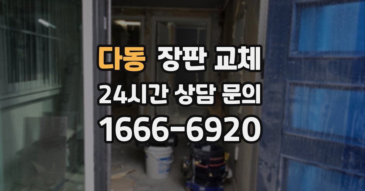 다동 장판 교체