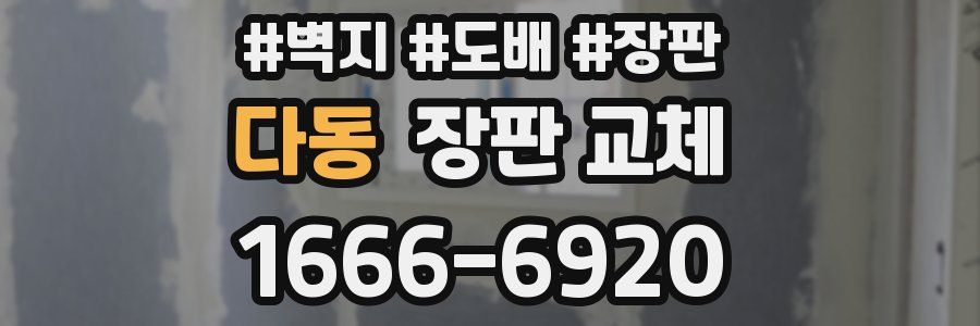 다동 장판 교체