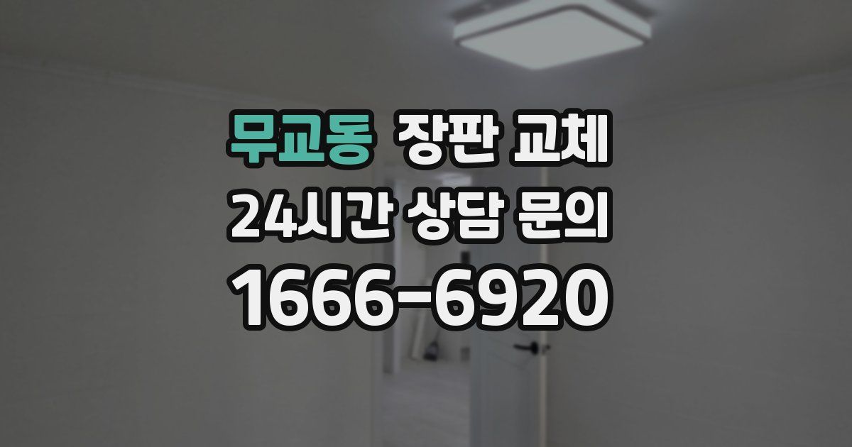 무교동 장판 교체
