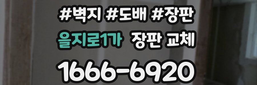을지로1가 장판 교체