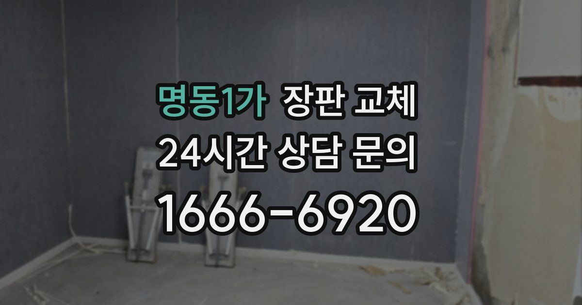명동1가 장판 교체