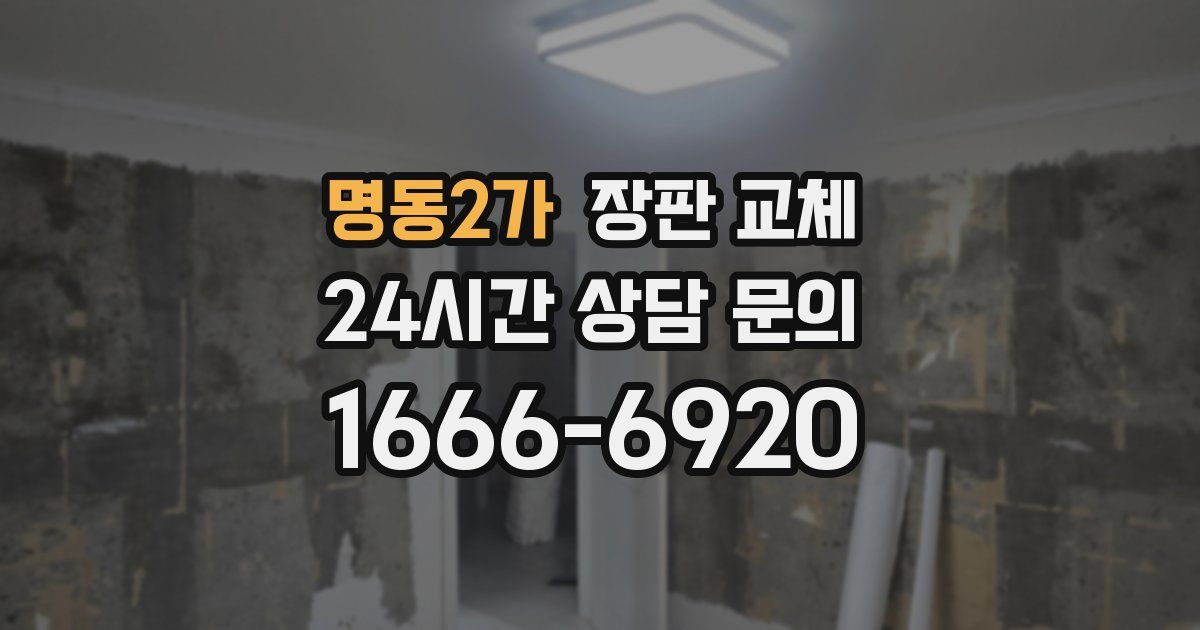명동2가 장판 교체