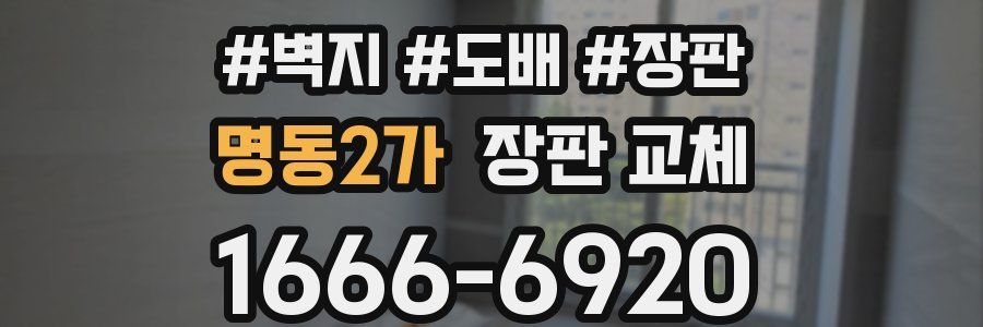 명동2가 장판 교체