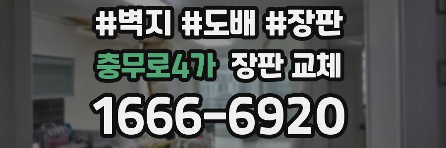 충무로4가 장판 교체