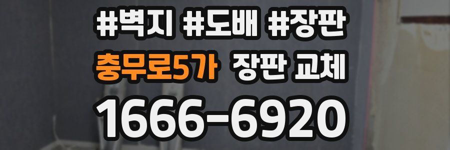 충무로5가 장판 교체