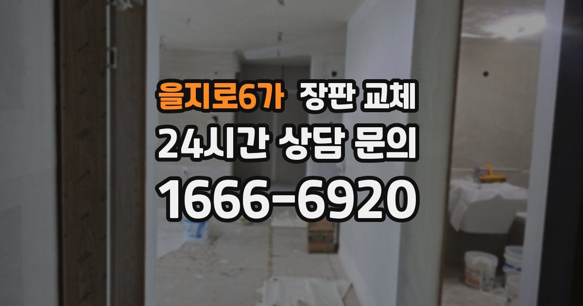 을지로6가 장판 교체