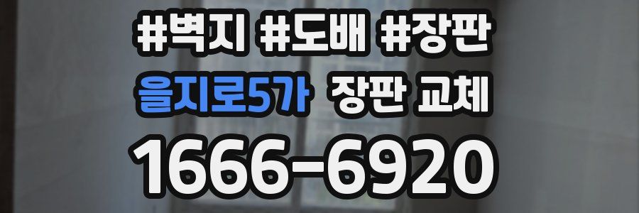 을지로5가 장판 교체
