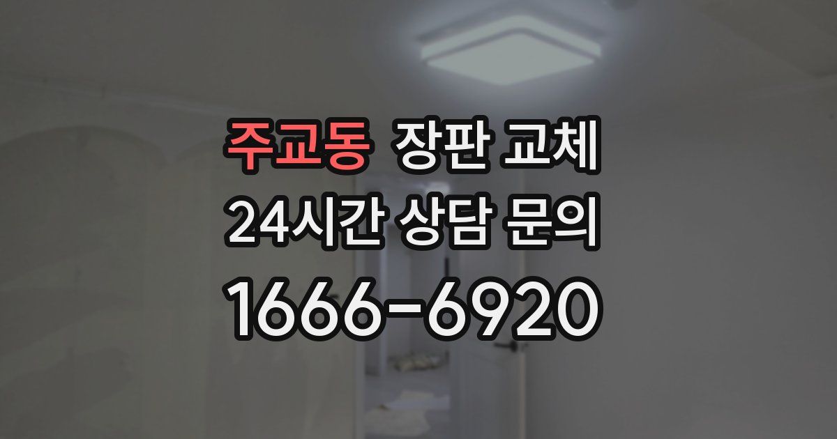 주교동 장판 교체