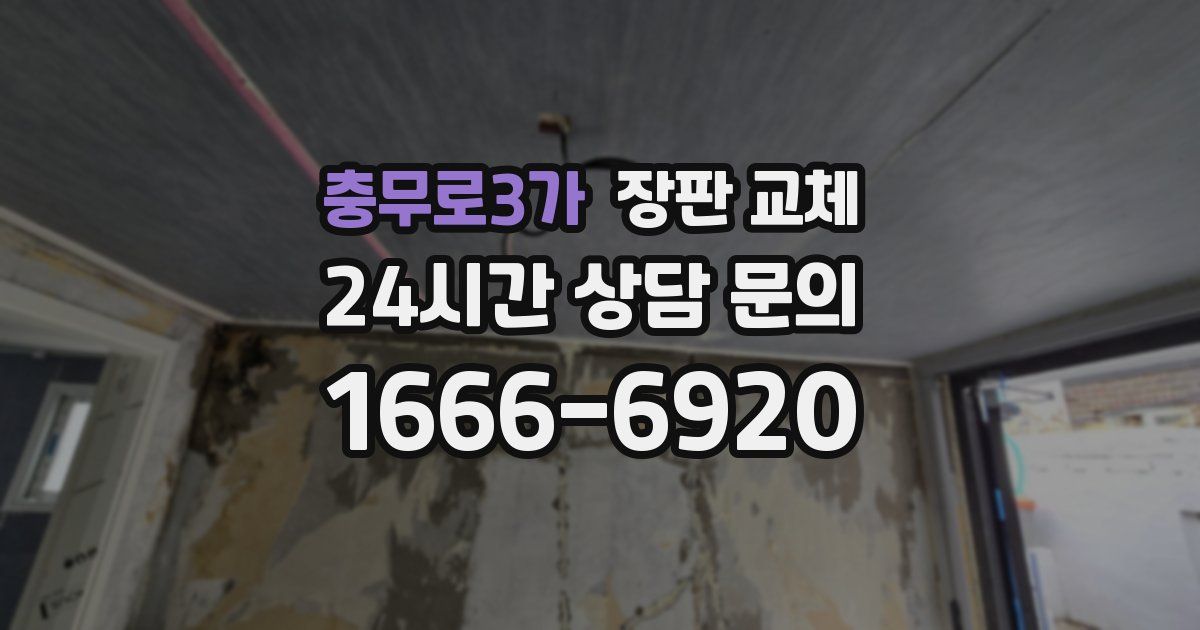 충무로3가 장판 교체