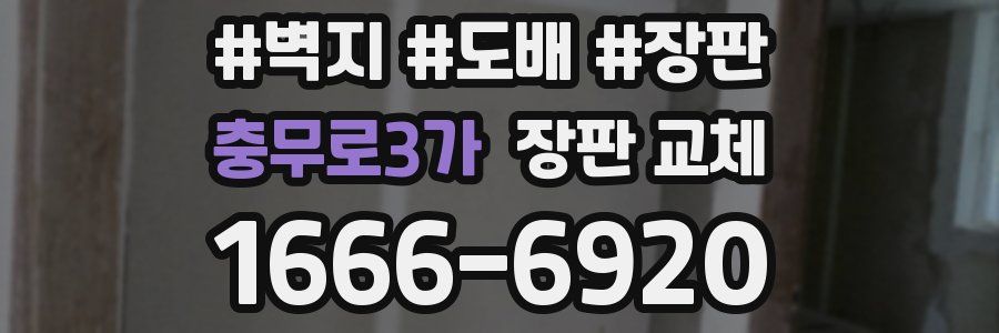 충무로3가 장판 교체