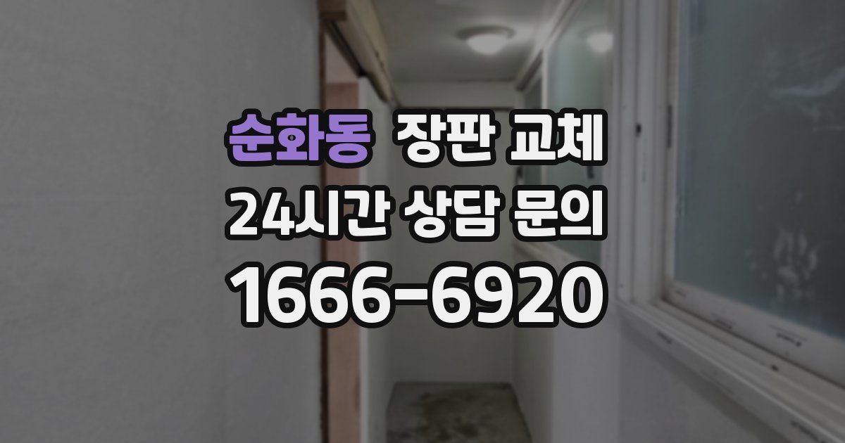 순화동 장판 교체