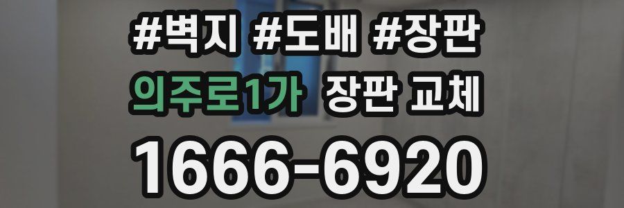 의주로1가 장판 교체