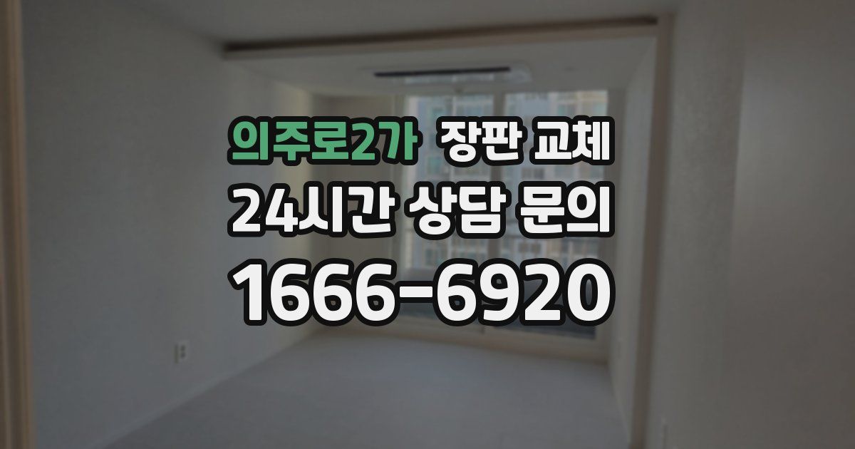 의주로2가 장판 교체