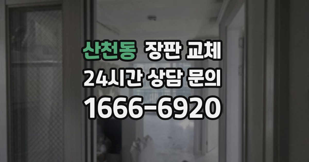 산천동 장판 교체