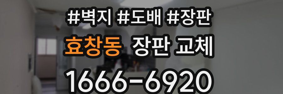 효창동 장판 교체