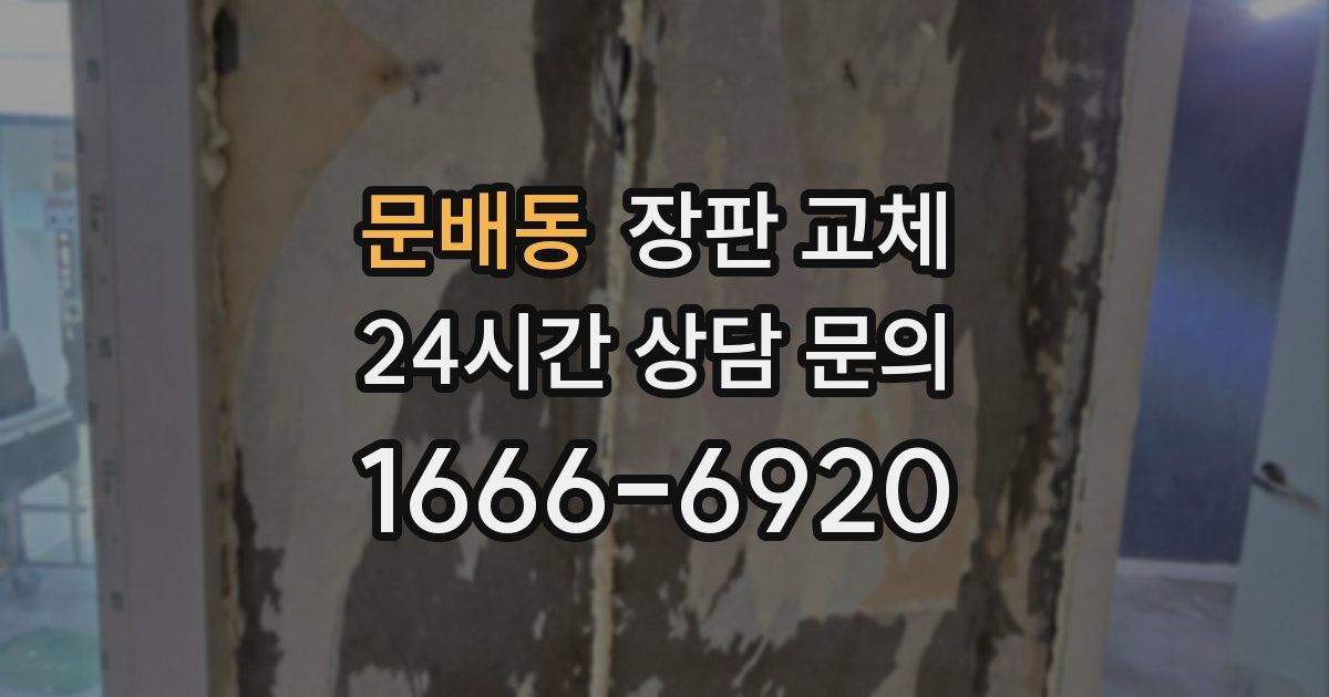 문배동 장판 교체