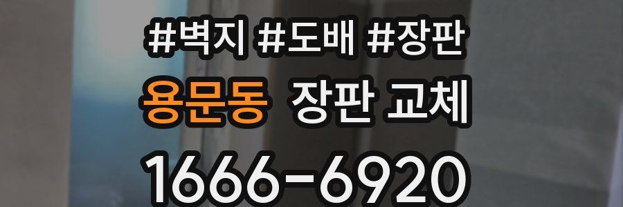 용문동 장판 교체