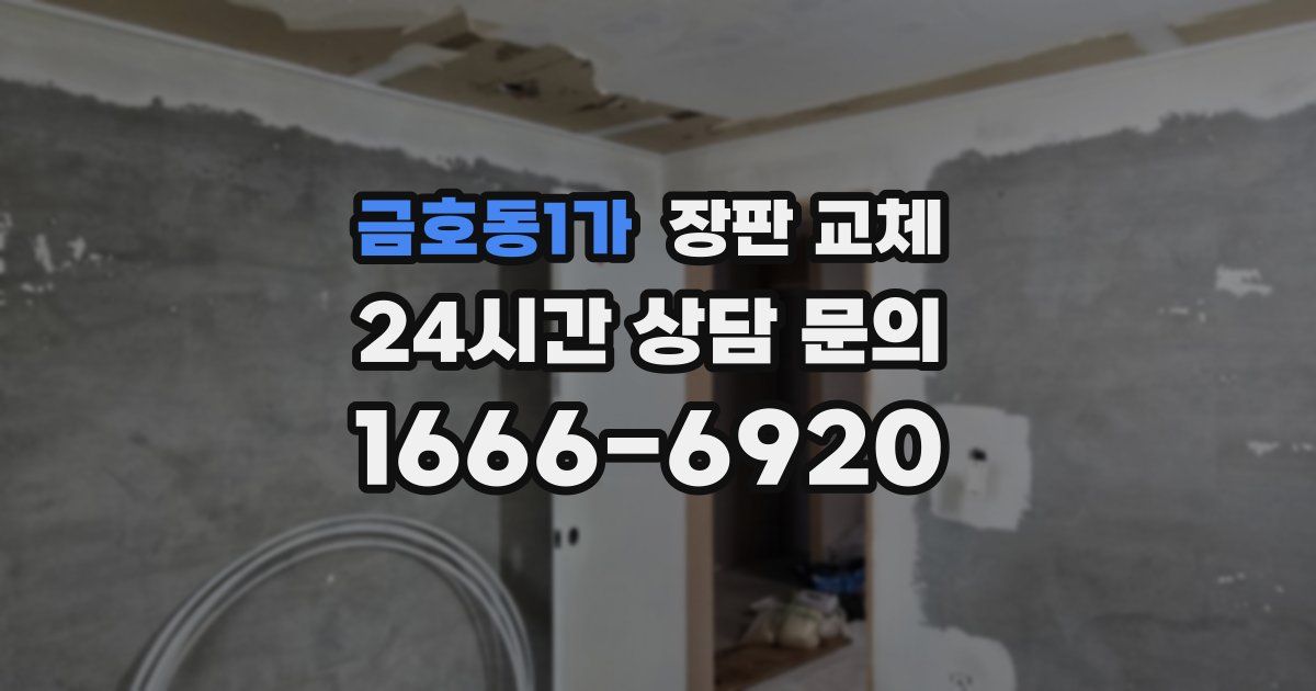 금호동1가 장판 교체