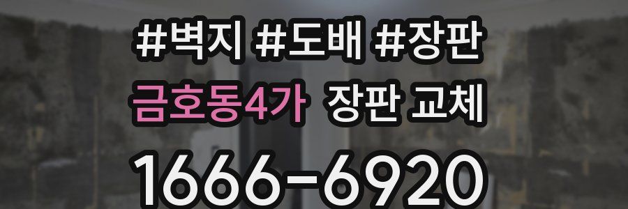 금호동4가 장판 교체