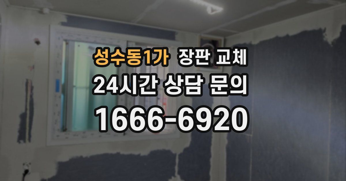 성수동1가 장판 교체