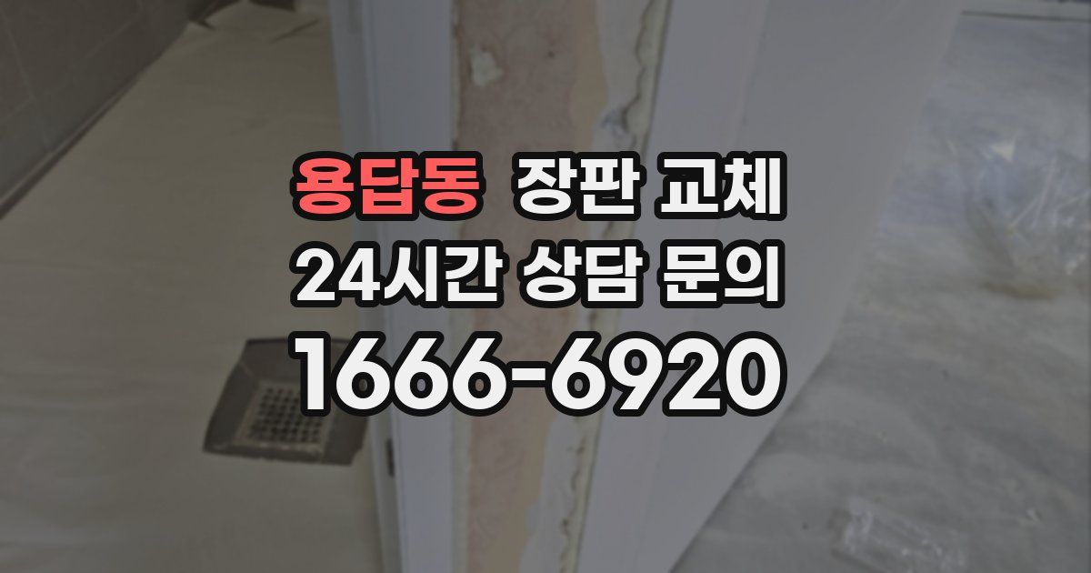 용답동 장판 교체