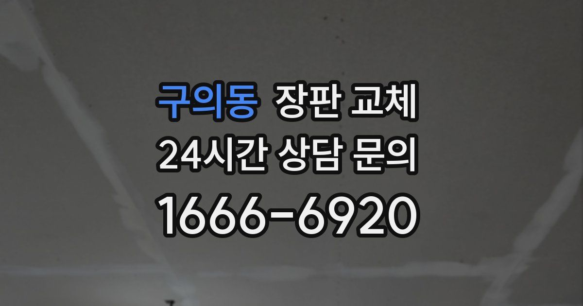 구의동 장판 교체