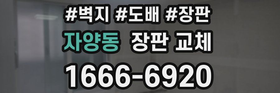 자양동 장판 교체