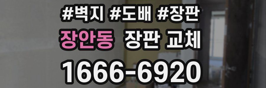 장안동 장판 교체