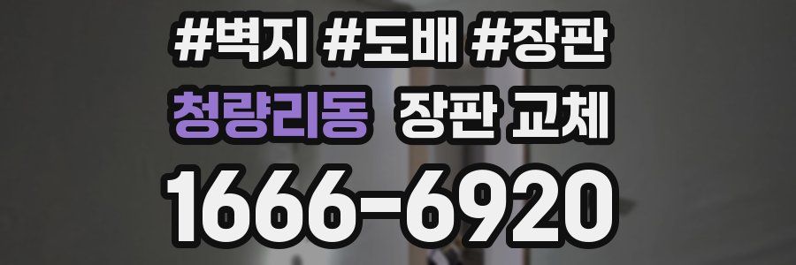 청량리동 장판 교체