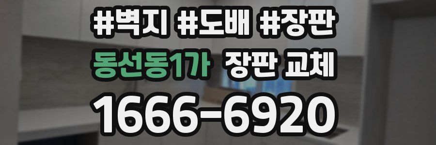 동선동1가 장판 교체