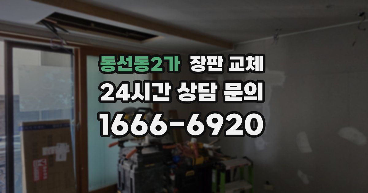 동선동2가 장판 교체