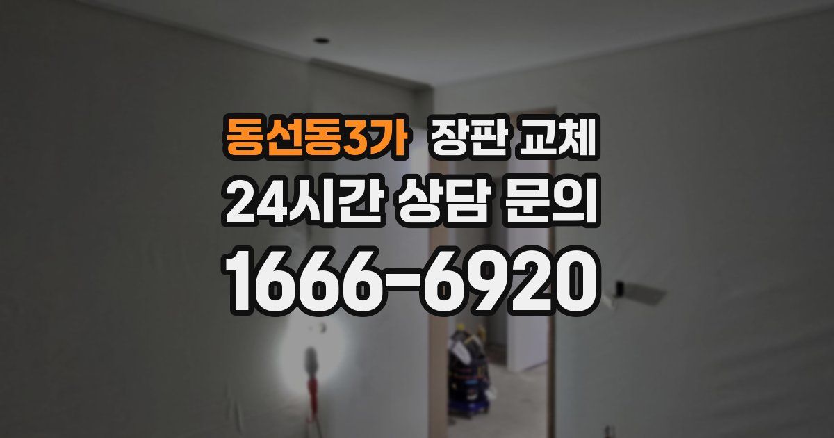 동선동3가 장판 교체