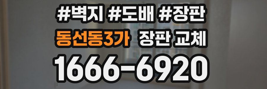 동선동3가 장판 교체