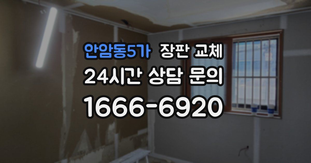 안암동5가 장판 교체