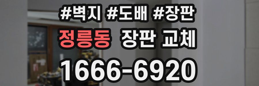 정릉동 장판 교체